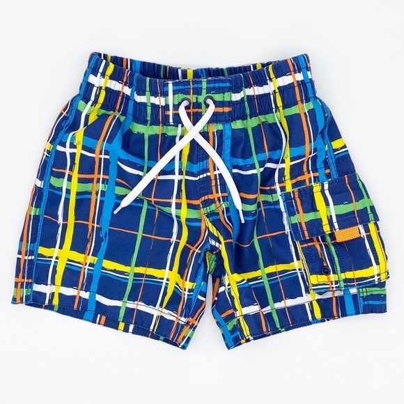 Wave Zone Cargo Printed Swim Trunks Infant Boy Size 12 Months Pool Beach Vacay - Picture 1 of 4